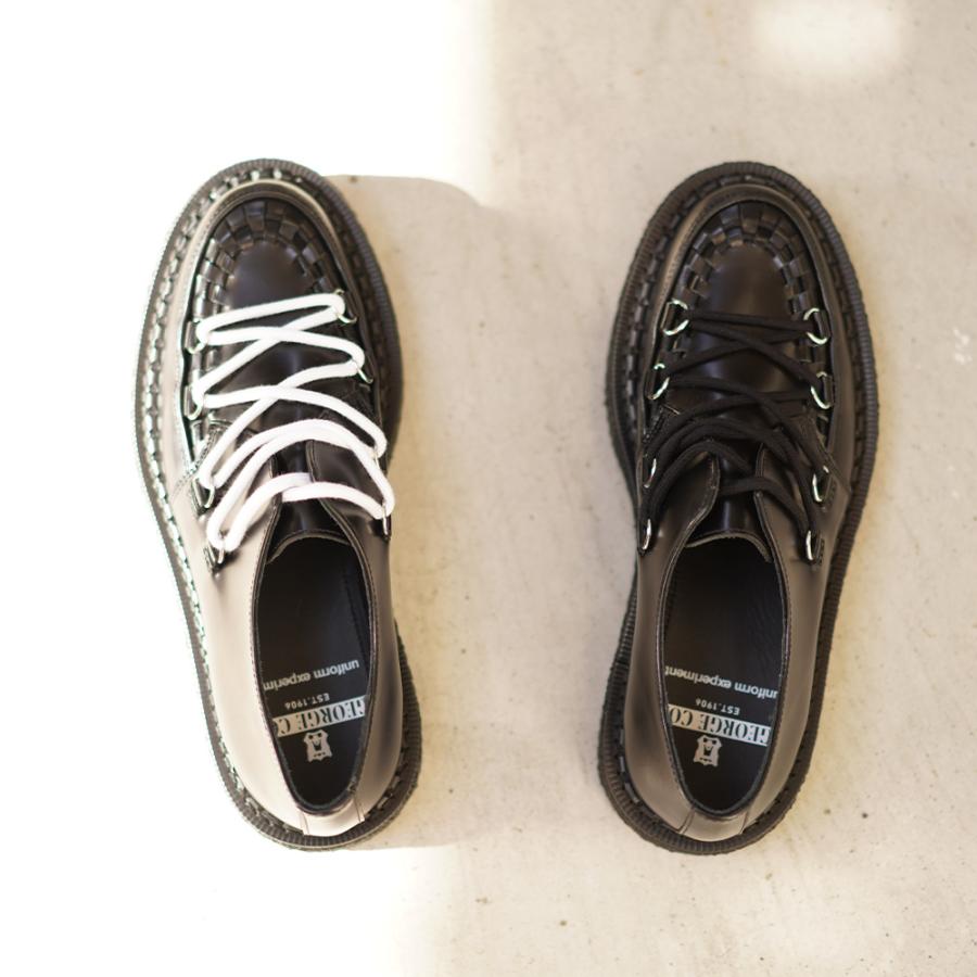 ジョージコックス ユニフォームエクスペリメント ドレスシューズ タイダウンハットン GEORGE COX uniform experiment Tie-Down Hatton Black 【国内正規品】の画像