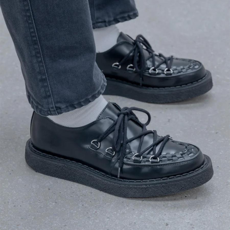 ジョージコックス ユニフォームエクスペリメント ドレスシューズ タイダウンハットン GEORGE COX uniform experiment Tie-Down Hatton Black 【国内正規品】の画像