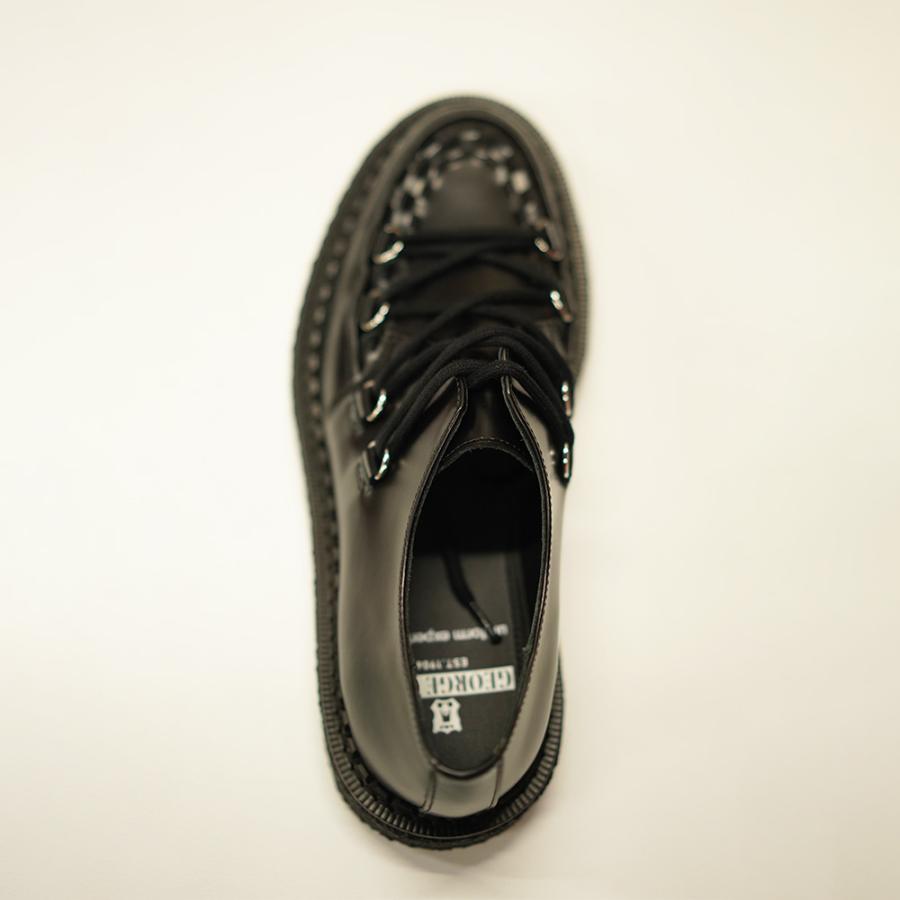 ジョージコックス ユニフォームエクスペリメント ドレスシューズ タイダウンハットン GEORGE COX uniform experiment Tie-Down Hatton Black 【国内正規品】の画像