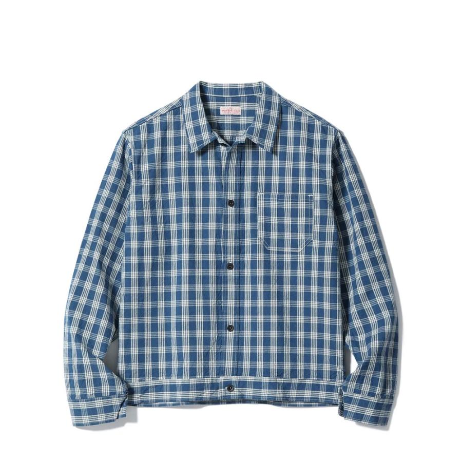 シャツ/ブラウス(長袖/七分) 6(roku) MIX CHECK GATHER SLEEVE BLOUSE 6（ロク）の「＜6(ROKU)＞MIX CHECK GATHER SLEEVE BLOUSE/ﾌﾞﾗｳｽ