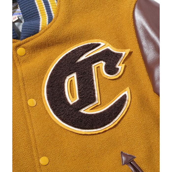 スタジャン メンズ ホワイツビル ウールメルトン アワードジャケット WOOL MELTON AWARD JACKET “CHIEFS” 30oz. GOLD WHITESVILLEの画像