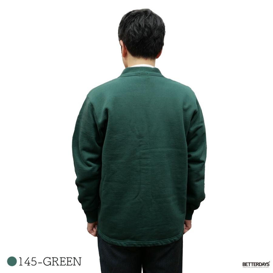 WHITESVILLE スウェットカーディガン メンズ SWEAT BUTTON FRONT