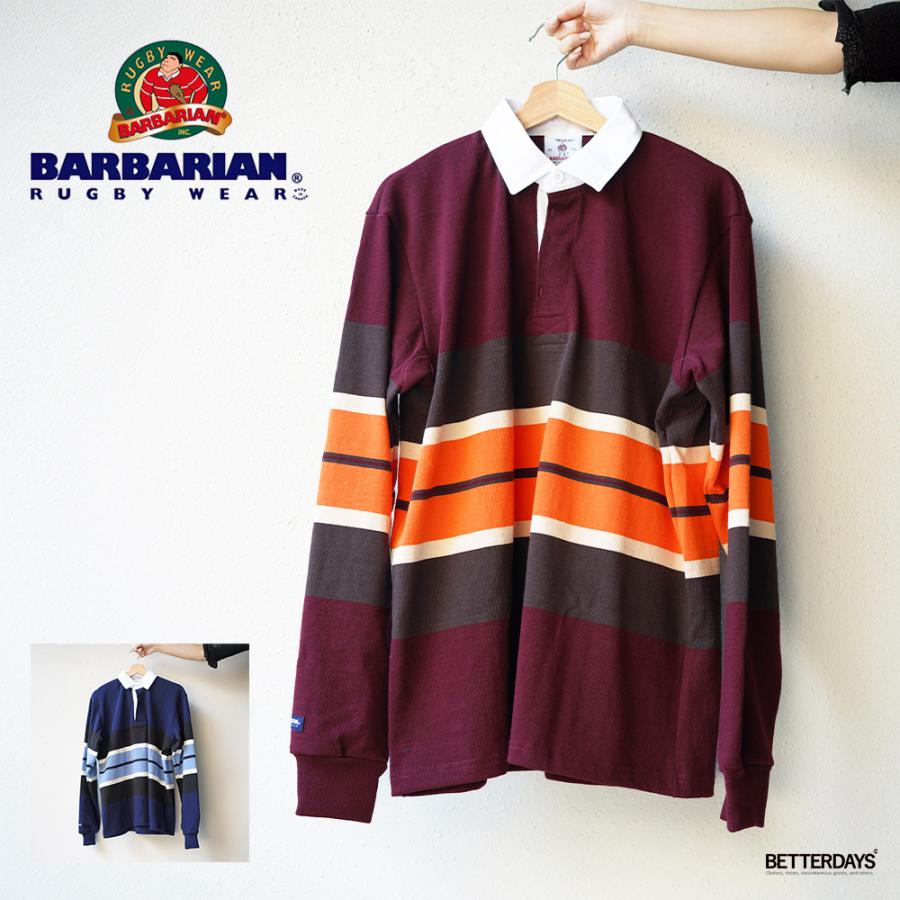 ラガーシャツ メンズ ユニセックス ポロシャツ BARBARIAN バーバリアン