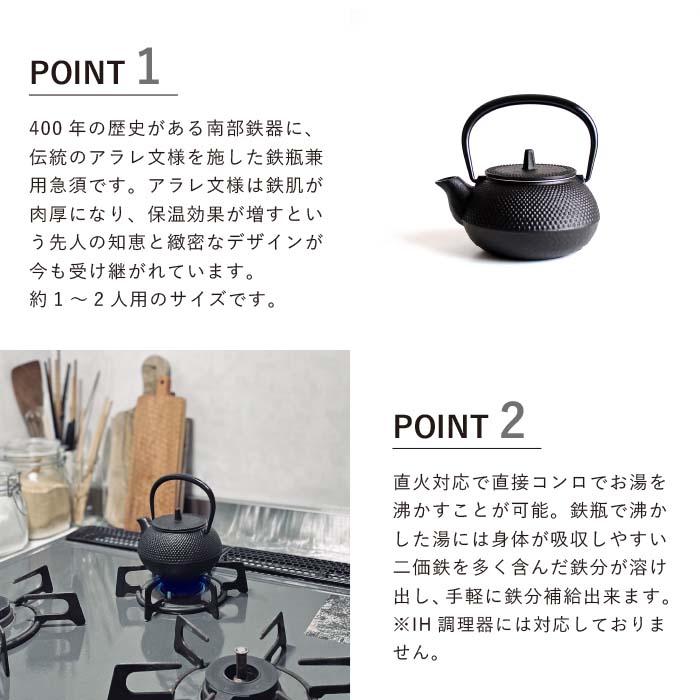 岩鋳 鉄瓶兼用急須 3型新アラレ 南部鉄器 10021 : The Better 岩鋳 鉄瓶兼用急須 3型新アラレ 南部鉄器 10021 : The Better