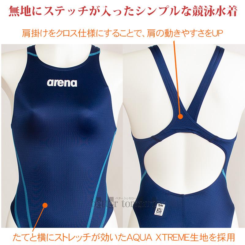 【新品】arena スポーツ用水着 ネイビー/ピンク　箱無し　サイズO アリーナ（ARENA）（レディース）水着 水泳 アクアレーシング