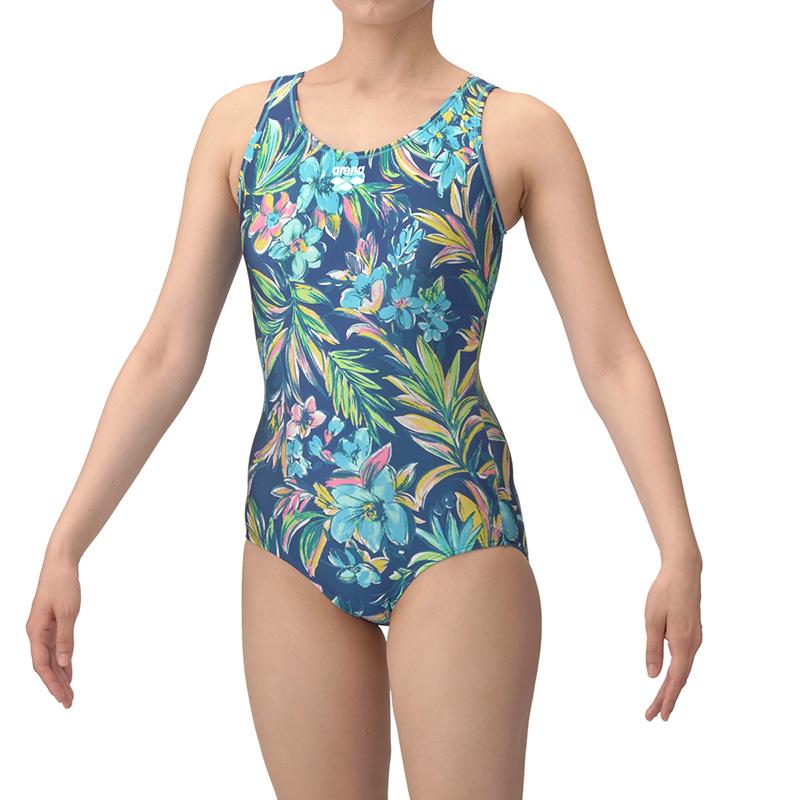 arena ネイビー ワンピース水着 アリーナ arena フィットネス水着 レディース Oサイズ AS5SWF21L