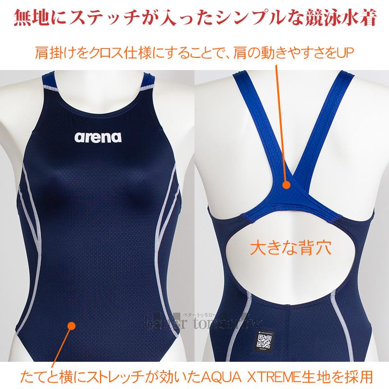 アリーナ（arena） 競泳水着 レディース WA承認 AS6SRC21L ネイビー