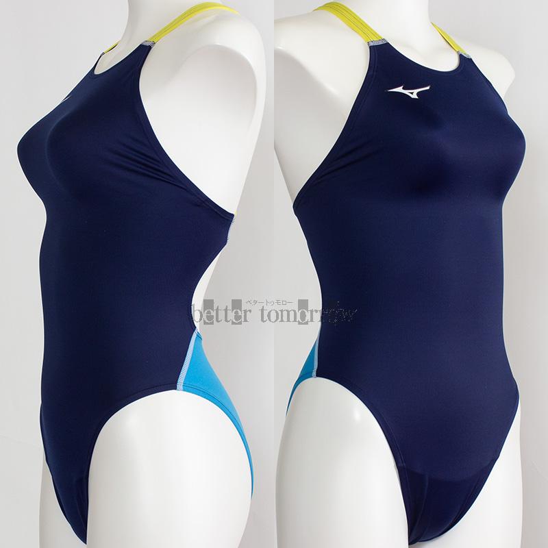 Mizuno 競泳水着 ネイビー/ブルー MIZUNO（ミズノ） 受注生産 レディース 競泳水着 N2JQD72014 ネイビー