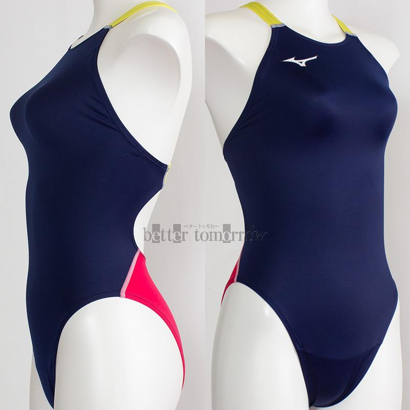 Mizuno 競泳水着 ネイビー/ホワイト MIZUNO（ミズノ） 受注生産 レディース 競泳水着 N2JQD72014 ネイビー