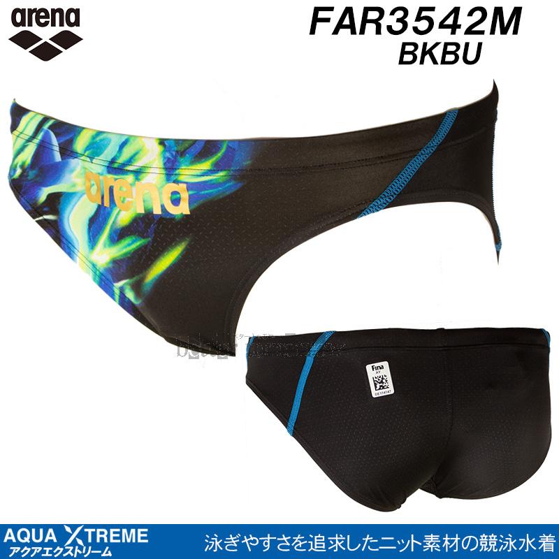 Lサイズ 競泳水着 メンズ arena アリーナ FAR3542M ブルー×ブラック 