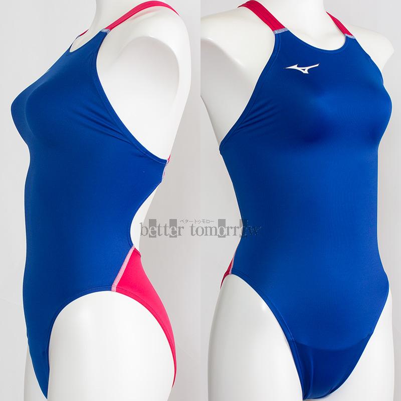 MIZUNO（ミズノ） レディース 競泳水着 N2JQD72027 ブルー×ピンク