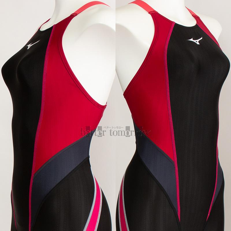 l*a様 Mizuno 競泳水着 L 黒/赤 MIZUNO ミズノ公式 競泳用ローカット レディース ブラック