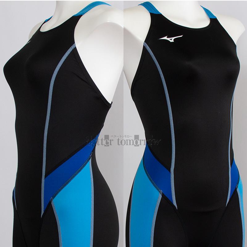 Mizuno 競泳水着 黒・青アクセント MIZUNO（ミズノ） レディース 競泳水着 WA承認 N2MGC73592 ブラック