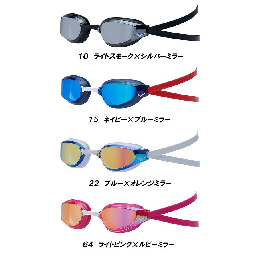 ネイビーブルー ミラーゴーグル MIZUNO（ミズノ） ゴーグル GX・SONIC EYE G クッションあり ミラー