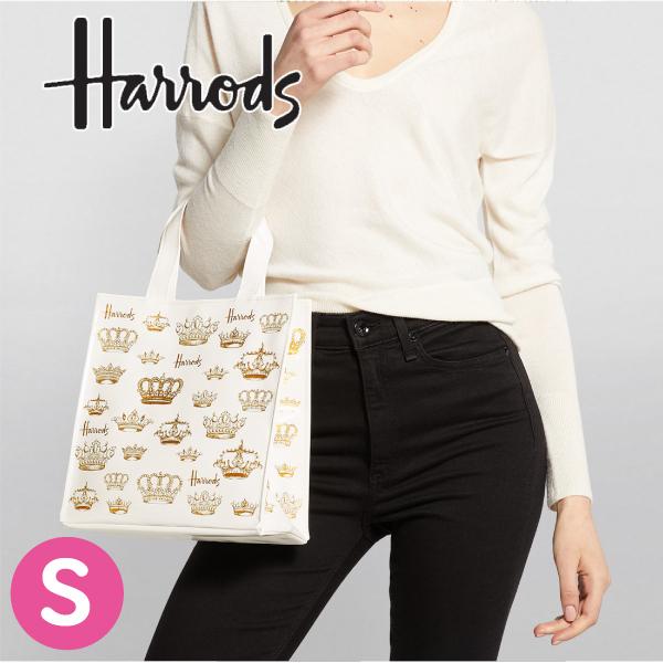 HARRODS ハロッズ 正規品 Sサイズ 裏地付 トートバッグ PVC ショッピングバッグ Small Crowns Shopper Bag