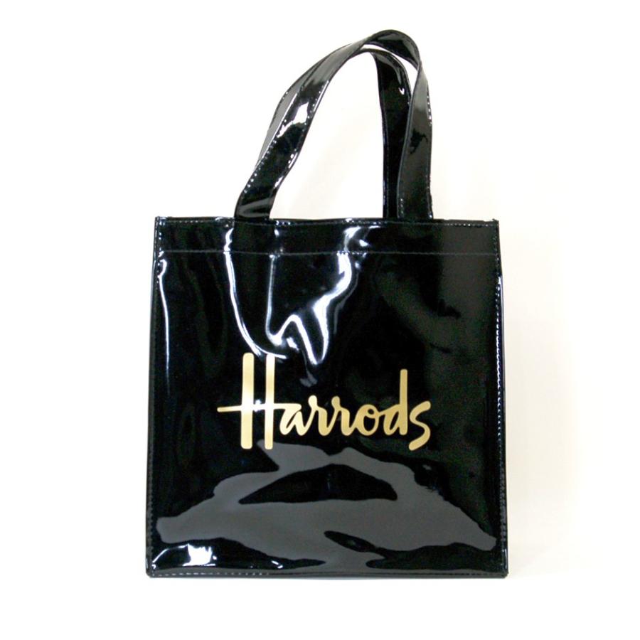 HARRODS ハロッズ 正規品 PVC トートバック Sサイズ Harrods Signature Shopper Bag 黒 裏地付 本州送料無料｜bettykids｜02