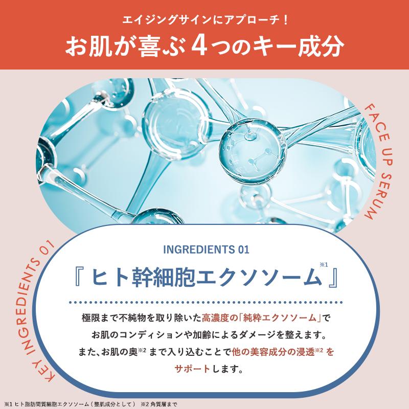 ルジュ フェイスアップセラム 33ml 導入美容液 Lejeu ビタミンc ヒト幹細胞エクソソーム シワ たるみ ほうれい線 年齢肌｜beway-co-ltd｜06