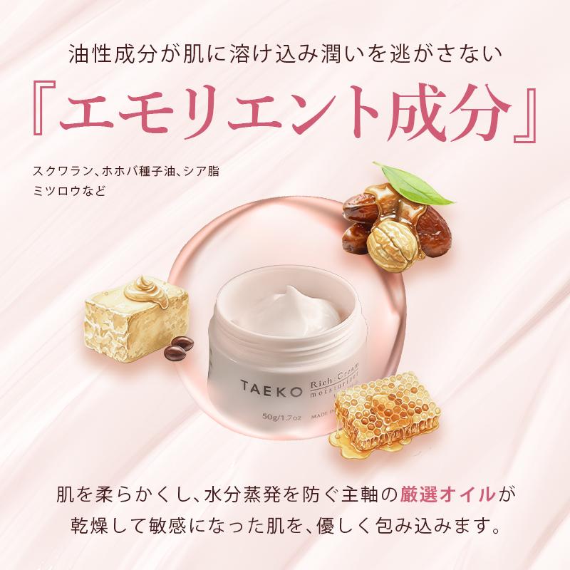 TAEKO リッチクリーム 50g 保湿クリーム 顔 敏感肌 無添加 フェイス