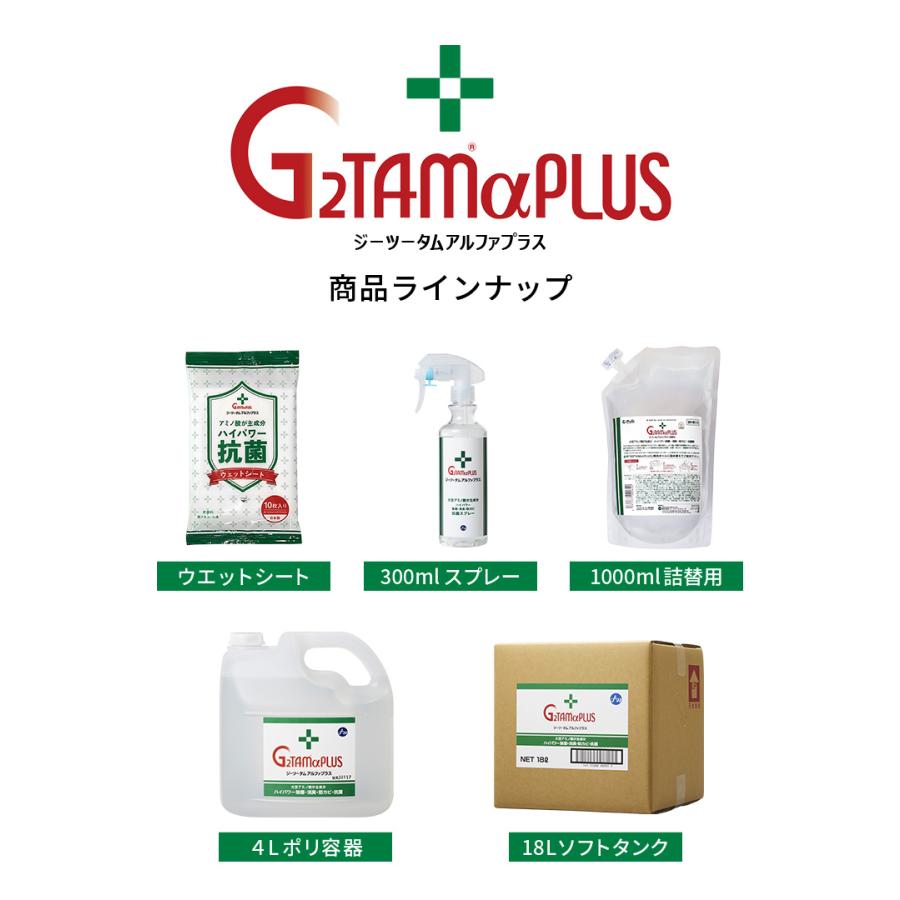除菌 消臭 抗菌 消毒 抗ウィルス 防カビ 抗菌液 Ｇ２ＴＡＭαＰＬＵＳ（ジーツータムアルファプラス）300mlスプレー×３本 |  | 06