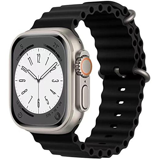 アップルウォッチウルトラ 2 オーシャン バンド SE 9 8 7 44 45 49mm 防水 シリコン ラバー ベルト Apple Watch Ultra｜bewide｜08