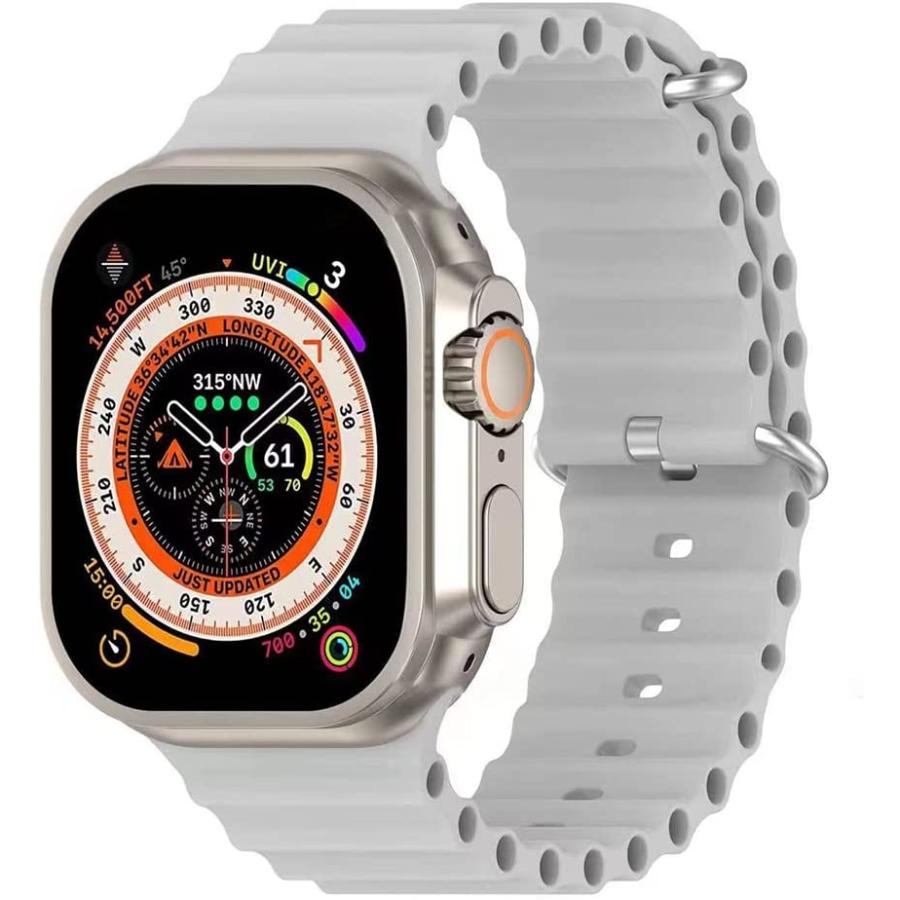 アップルウォッチウルトラ 2 オーシャンバンド SE 9 8 7 44 45 49mm 防水 シリコン ラバー ベルト Apple Watch  Ultra