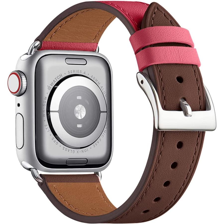 アップルウォッチ バンド SE 9 8 ウルトラ2 44 45 49mm 革 レザー バイカラー ベルト apple watch｜bewide｜07