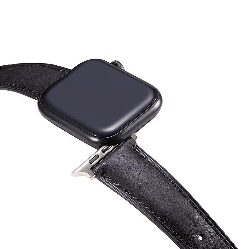 Apple Watch Series 10 革 バンド 46mm ウルトラ 2 SE 黒 レザー 青 緑