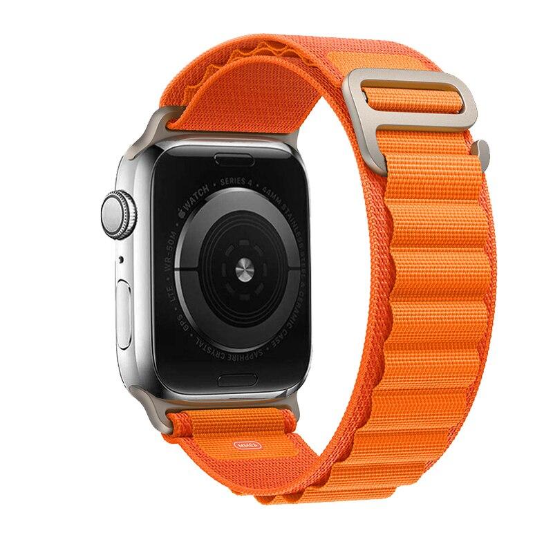 オンラインショッピング アップルウォッチウルトラ バンド アルパイン ベルト Watch Apple オレンジ ultra 49mm スマートウォッチアクセサリー 