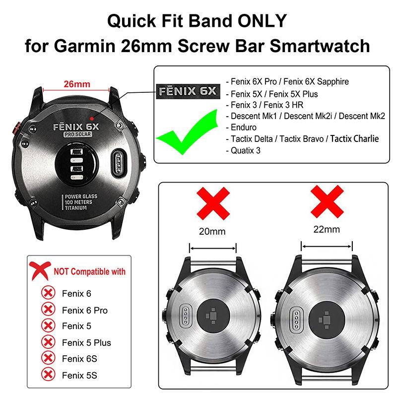 GARMIN ガーミン fenix 26mm チタンバンドベルト d2 fenix（GARMIN） ガーミン ベルト 26mm 革 garmin Instinct 3 50mm