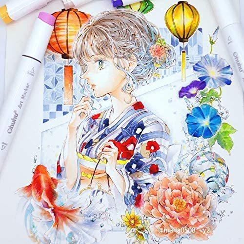 早割クーポン Ohuhu イラストマーカー 筆 太字 1色 ブレンダーペン付き マーカーペン ふでタイプ 予約販売品 Kwsrbd Com