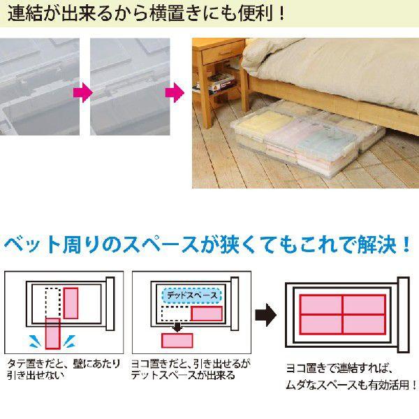 ベッド下 収納ボックス 2個組 クリア 収納ケース 引き出し フタ付き プラスチック おしゃれ キャスター付き 衣替え 大容量 隙間収納 送料無料 s ビーワースショップ 通販 Yahoo ショッピング