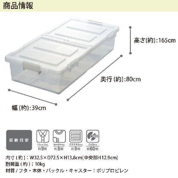 ベッド下 収納ボックス 2個組 クリア 収納ケース 引き出し フタ付き プラスチック おしゃれ キャスター付き 衣替え 大容量 隙間収納 送料無料 s ビーワースショップ 通販 Yahoo ショッピング