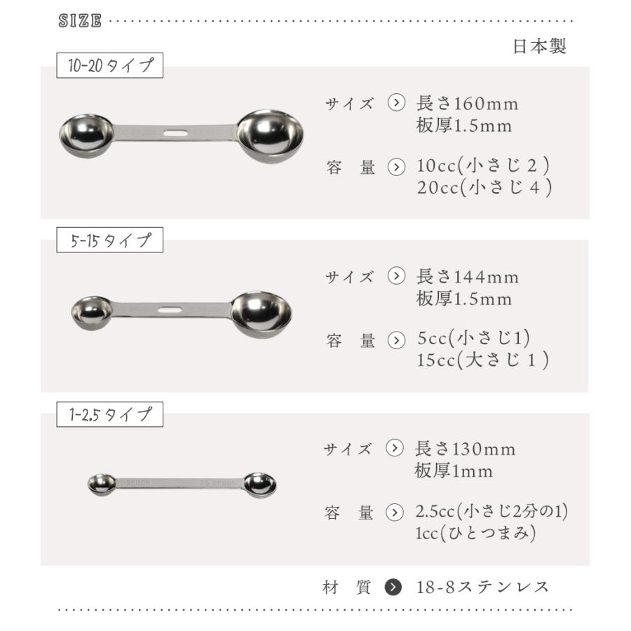 和田助製作所 計量スプーン 3本セット ダブル ステンレス 3本組