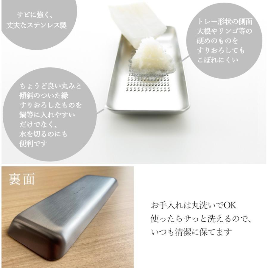 おろし金 おろし器 ステンレス 日本製 EAトCO Oros L 底面に穴のない