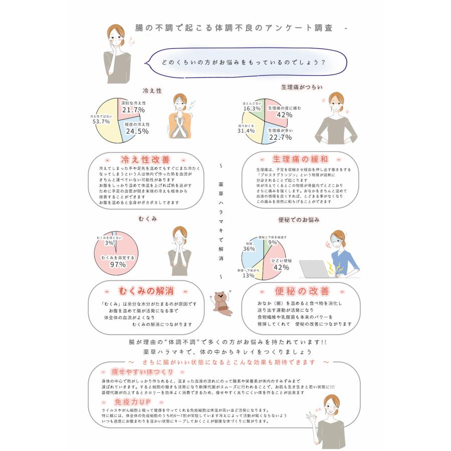 薬草ハラマキ 電子レンジで温める 腸活 便秘 冷え性 生理痛 むくみ解消 |  | 03