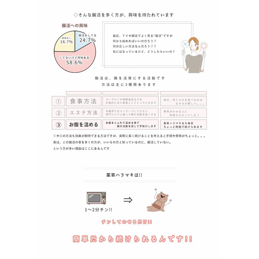 薬草ハラマキ 電子レンジで温める 腸活 便秘 冷え性 生理痛 むくみ解消 |  | 04