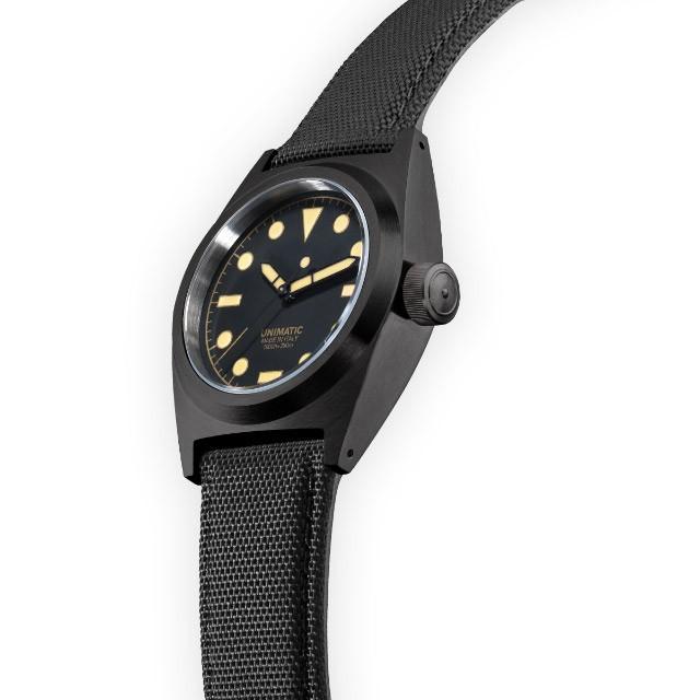 ウニマティック 腕時計 メンズ 防水 ブラック ベルト UNIMATIC Modello Due U2-CN - オートマチック ブランド