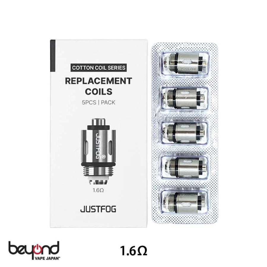 【JUSTFOG】Q14 Q16 シリーズ 交換用コイル 5個入り Replacement Coils BVQ-16 対応コイル 消耗品 予備 ニクロム オーガニックコットン 電子タバコ ベイプ |  | 02