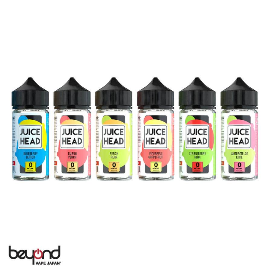 【JUICE HEAD】全6種[100ml]ジュースヘッド フルーツフレーバー ブルーベリー グアバ 桃 パイナップル 苺 スイカ 濃厚 大