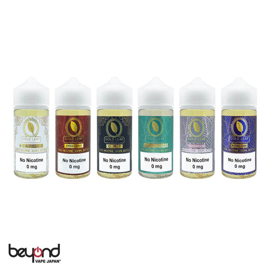 【Gold Leaf Liquids】全6種［100ml］大容量 タバコ バニラカスタード メンソール キャラメル バナナ バタースコッチ 王道 美味しい 電子タバコ リキッド | 