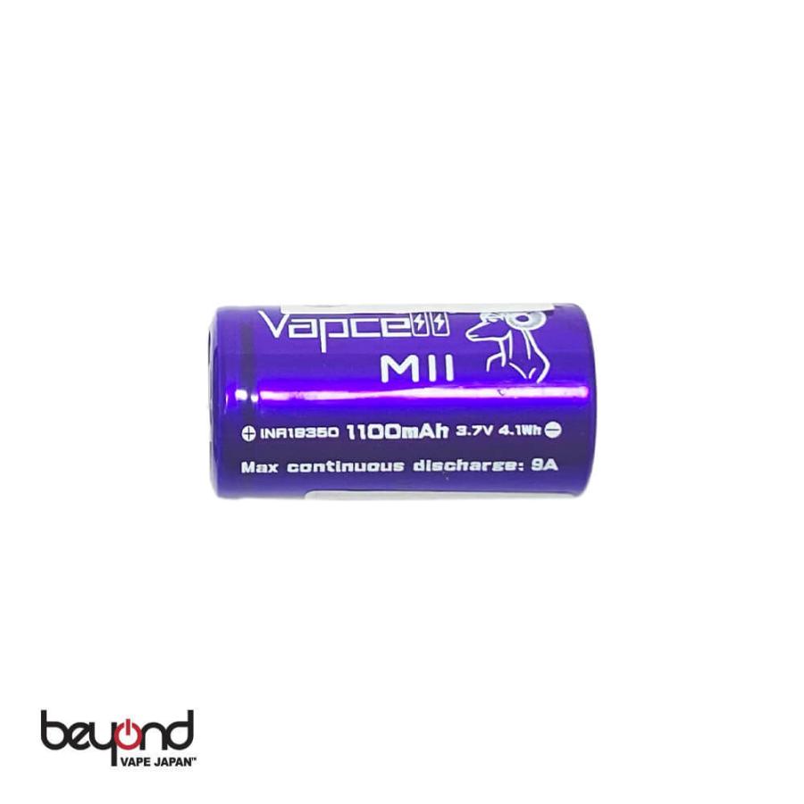 Vapcell 18350 M11 1100mah 9A 2本入り / ケース付き バッテリー PSEマーク付き 電子タバコ VAPE |  | 02