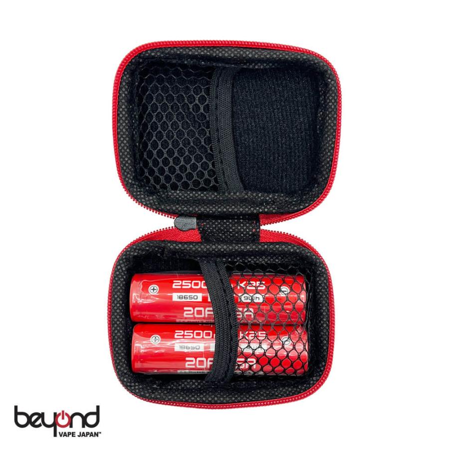 【Vapcell】18650 K25 2500mAh 35A 2本入り ハードケース付き 正規品 バッテリー フラットトップ ノンプロテクト 収納ケース付 PSEマーク付き 電子タバコ ベイプ |  | 01