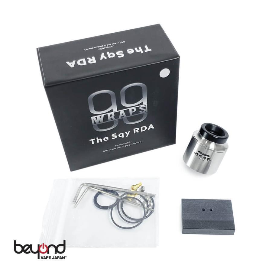 【99wraps】Sqy RDA 24mm スカイ 全2色 ブラック Black シルバー SS シンプル 最新 電子タバコ アトマイザー |  | 03