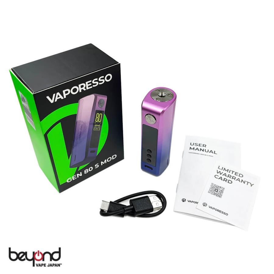 【Vaporesso】GEN 80S Mod テクニカルモッド 全5色 18650 ベポレッソ ブラック オレンジ パープル シルバー ブルー 超軽量 電子タバコ デバイス 本体 ベイプ | Vaporesso | 10