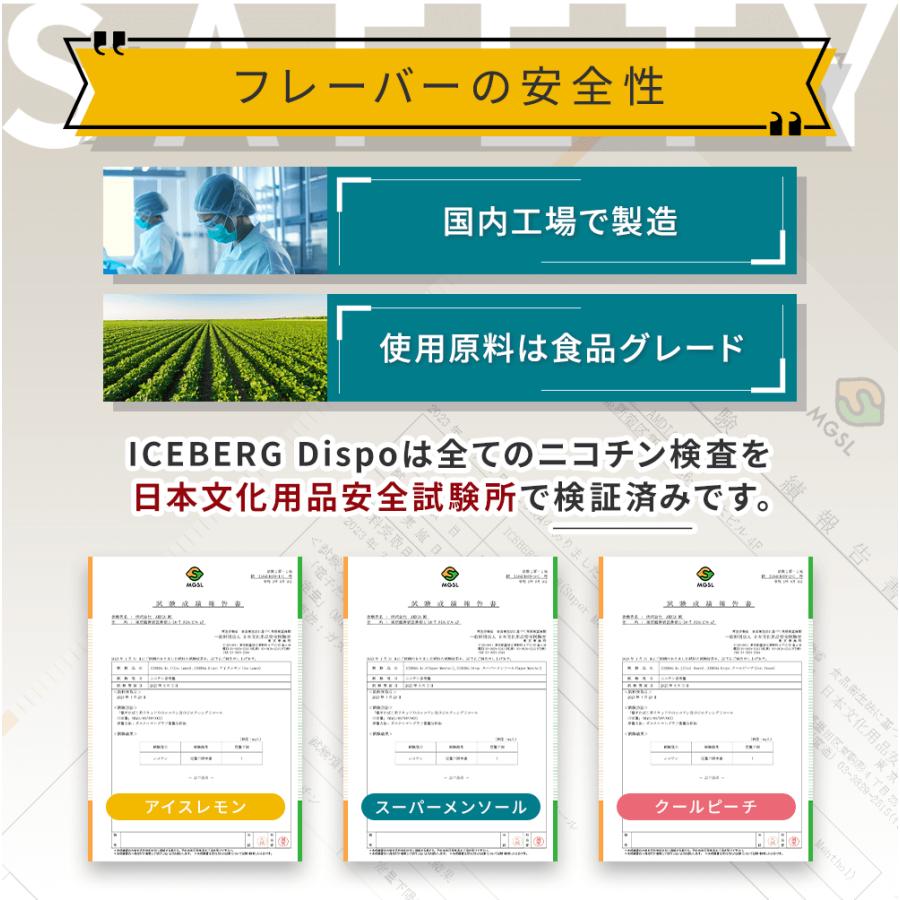 ICEBERG Dispo 使い捨て 電子タバコ ベイプ 強メンソール ペパーミント ピーチ 桃 レモン 持ち運び 充電式 ニコチン タール0 コンパクト 持ち運びシーシャ |  | 14