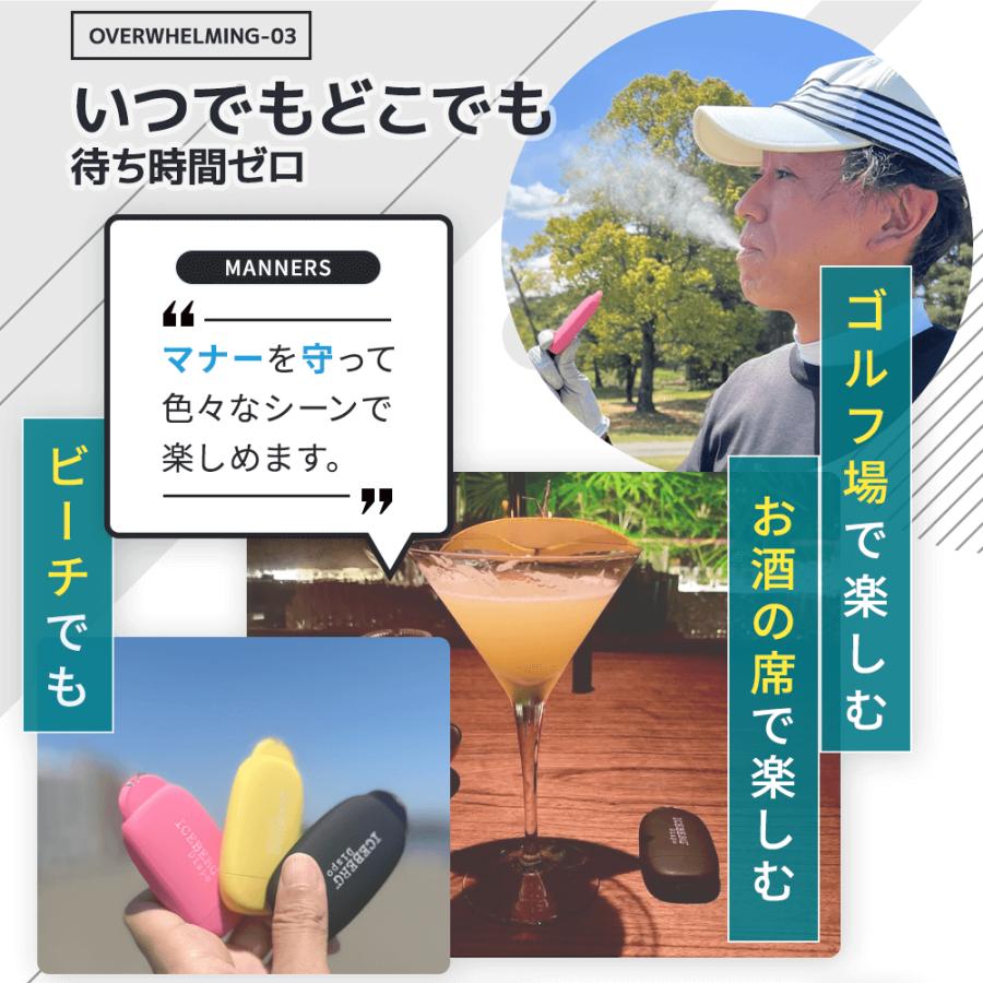 ICEBERG Dispo 使い捨て 電子タバコ ベイプ 強メンソール ペパーミント ピーチ 桃 レモン 持ち運び 充電式 ニコチン タール0 コンパクト 持ち運びシーシャ |  | 08