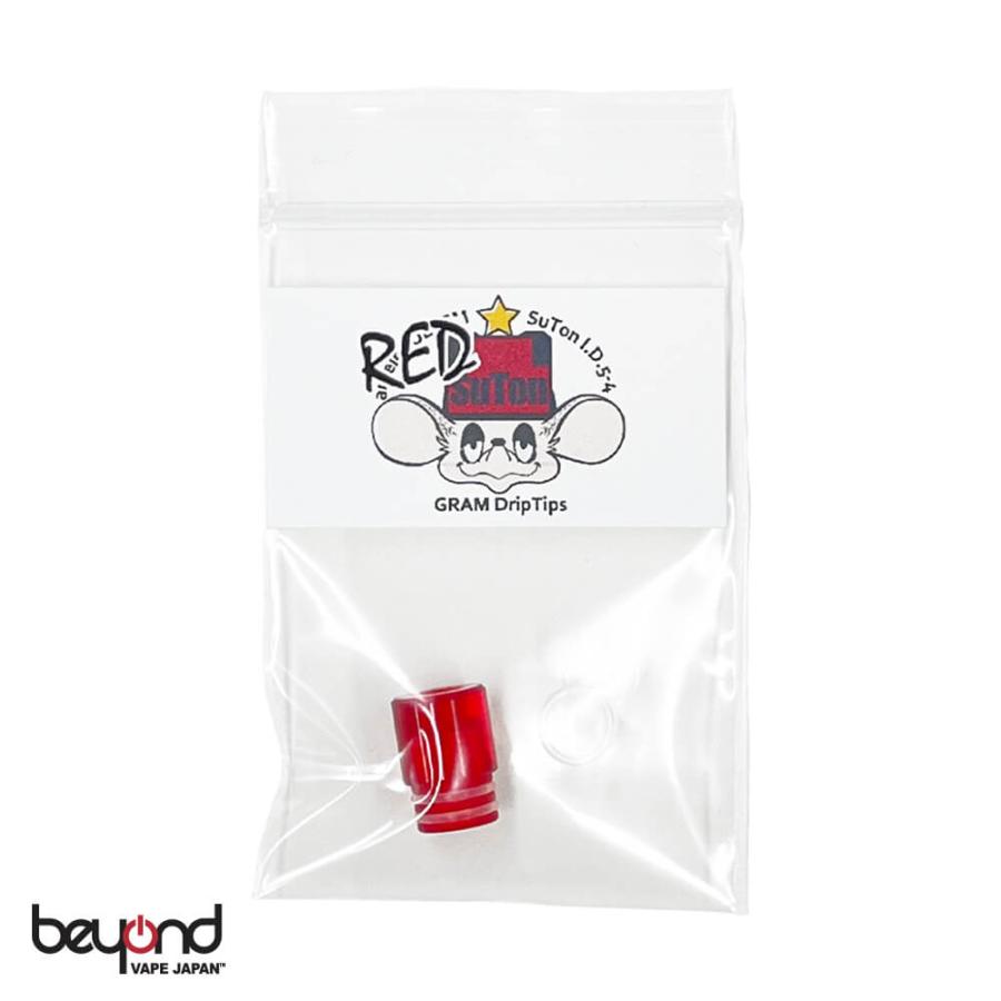 【GRAM】SuTon Clear Red 510規格 グラム ストン クリアレッド 赤 ドリップチップ ドリチ 電子タバコ ベイプ VAPE カスタムパーツ 国産 |  | 03