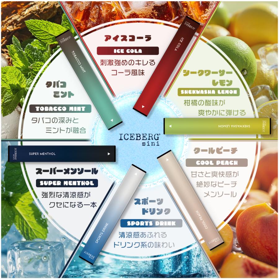 【ICEBERG mini】コンパクトで充電の必要もない［使い捨てシーシャ］が登場 / 400パフ（アイスバーグミニ） |  | 02