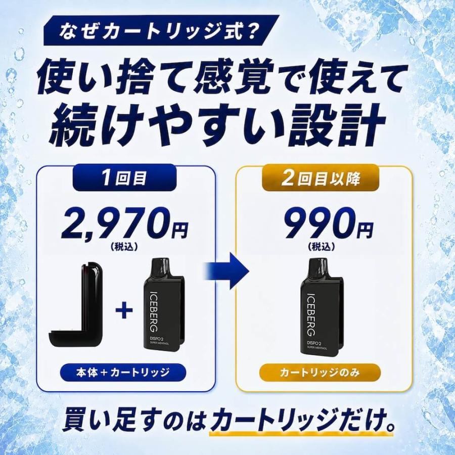 ICEBERG Dispo2 カートリッジ アイスバーグディスポ2 国産 禁煙 減煙 まとめ買い おすすめ 電子タバコ VAPE ベイプ 爆買 |  | 07