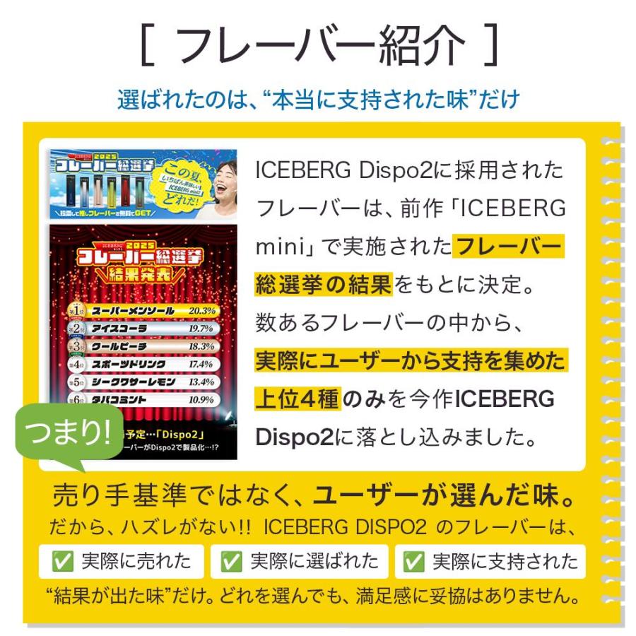 【ICEBERG Dispo2】カートリッジ［使い捨てタイプ］アイスバーグディスポ2［公式］禁煙 減煙 まとめ買い おすすめ タール ニコチン0  電子タバコ VAPE ベイプ |  | 08
